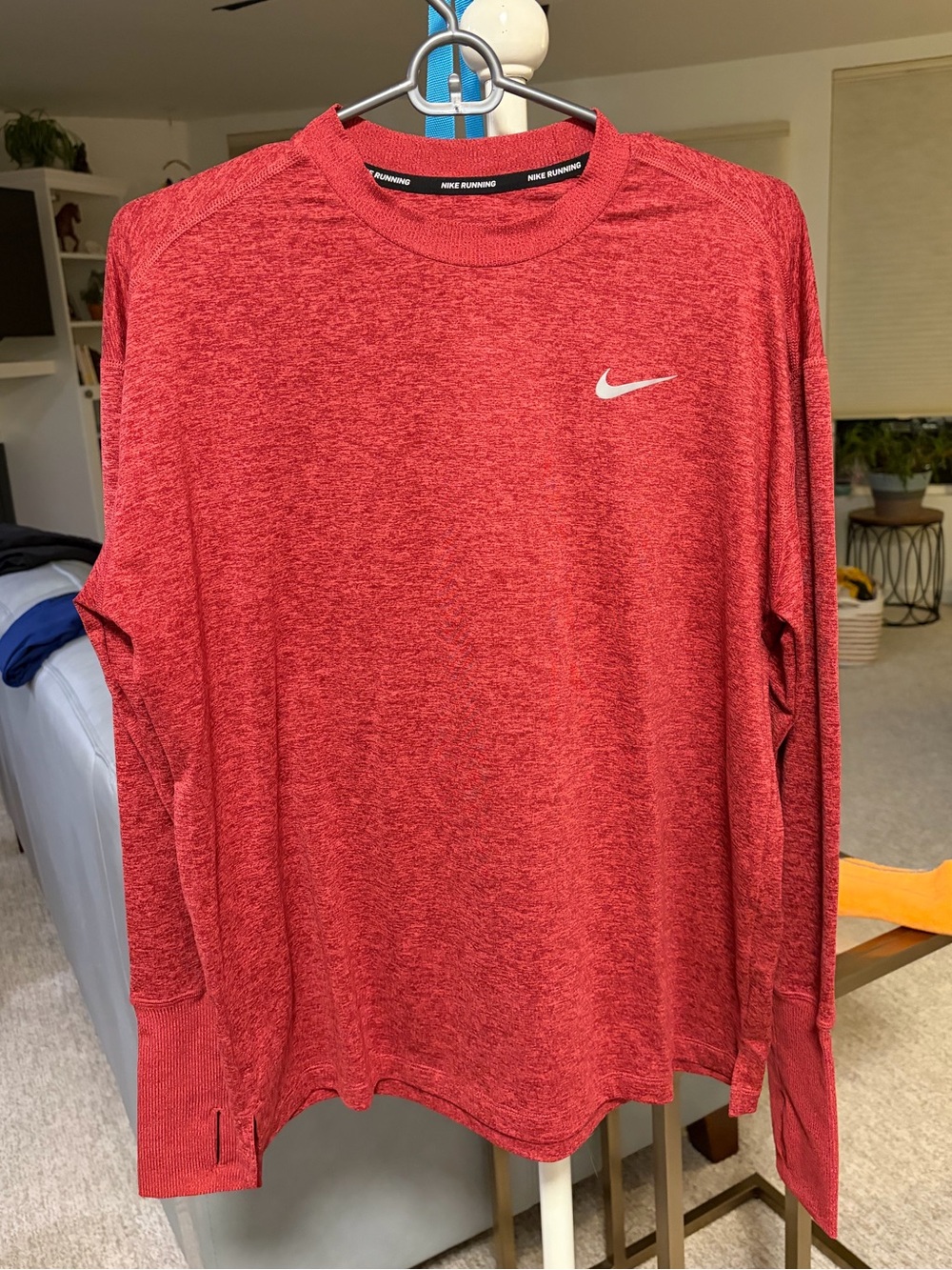 Nike Women’s Red Long-Sleeve Dri-FIT Running Shirt
